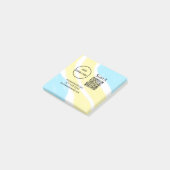 Einfacher minimaler q r Code Hinzufügen Logo Scan- Post-it Klebezettel (angewinkelt)