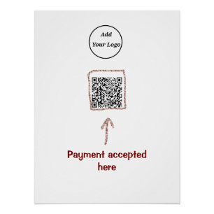 Einfacher minimaler q r Code Hinzufügen Logo-Scan- Poster