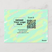 Einfacher minimaler q r Code Hinzufügen Logo Scan- Postkarte (Rückseite)