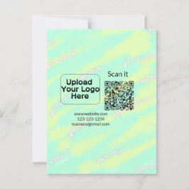 Einfacher minimaler q r Code Hinzufügen Logo Scan- Postkarte