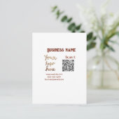 Einfacher minimaler q r Code Hinzufügen Logo Scan- Postkarte (Stehend Vorderseite)