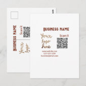 Einfacher minimaler q r Code Hinzufügen Logo Scan- Postkarte (Vorne/Hinten)