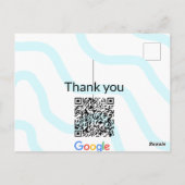 Einfacher minimaler q r Code Hinzufügen Logo Scan- Postkarte (Rückseite)