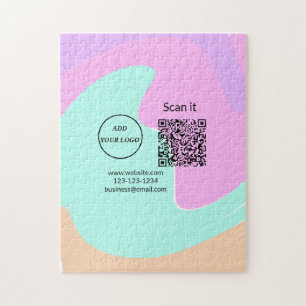 Einfacher minimaler q r Code Hinzufügen Logo Scan- Puzzle