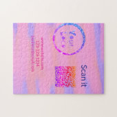 Einfacher minimaler q r Code Hinzufügen Logo Scan- Puzzle (Horizontal)