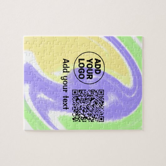 Einfacher minimaler q r Code Hinzufügen Logo-Scan- Puzzle (Horizontal)