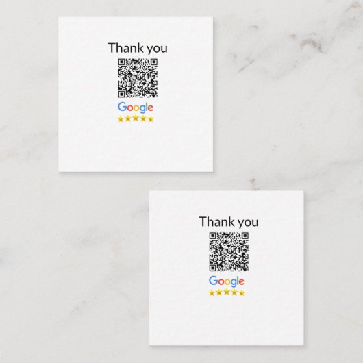 Einfacher minimaler q r Code Hinzufügen Logo Scan- Quadratische Visitenkarte (Vorne/Hinten)