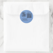 Einfacher minimaler q r Code Hinzufügen Logo Scan- Runder Aufkleber (Tasche)
