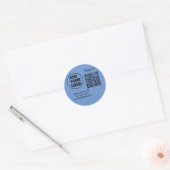 Einfacher minimaler q r Code Hinzufügen Logo Scan- Runder Aufkleber (Umschlag)