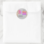 Einfacher minimaler q r Code Hinzufügen Logo Scan- Runder Aufkleber (Tasche)