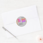 Einfacher minimaler q r Code Hinzufügen Logo Scan- Runder Aufkleber (Umschlag)