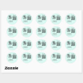 Einfacher minimaler q r Code Hinzufügen Logo Scan- Runder Aufkleber (Blatt)