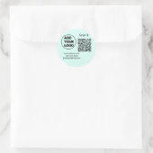 Einfacher minimaler q r Code Hinzufügen Logo Scan- Runder Aufkleber (Tasche)