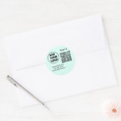 Einfacher minimaler q r Code Hinzufügen Logo Scan- Runder Aufkleber (Umschlag)