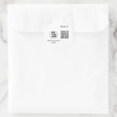 Einfacher minimaler q r Code Hinzufügen Logo Scan- Runder Aufkleber (Tasche)