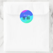 Einfacher minimaler q r Code Hinzufügen Logo-Scan- Runder Aufkleber (Tasche)