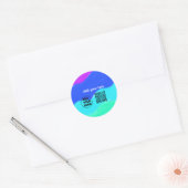 Einfacher minimaler q r Code Hinzufügen Logo-Scan- Runder Aufkleber (Umschlag)
