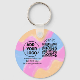 Einfacher minimaler q r Code Hinzufügen Logo Scan- Schlüsselanhänger