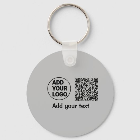 Einfacher minimaler q r Code Hinzufügen Logo-Scan- Schlüsselanhänger (Vorderseite)