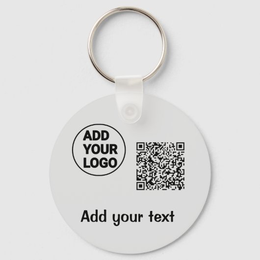 Einfacher minimaler q r Code Hinzufügen Logo-Scan- Schlüsselanhänger (Vorderseite)
