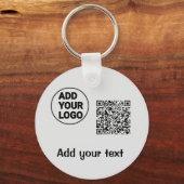 Einfacher minimaler q r Code Hinzufügen Logo-Scan- Schlüsselanhänger (Vorderseite)