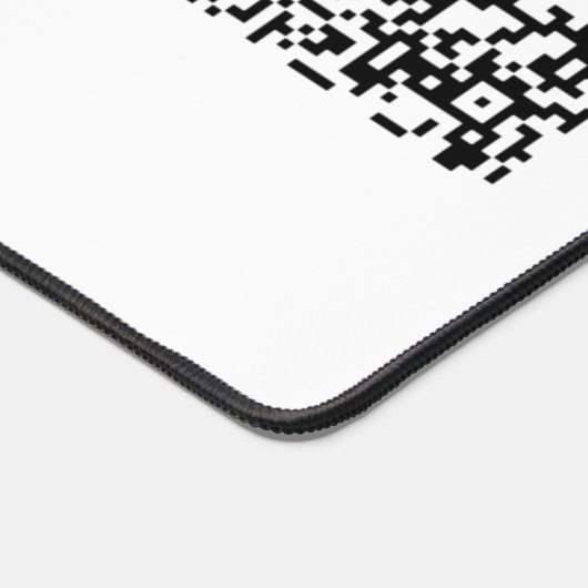 Einfacher minimaler q r Code Hinzufügen Logo Scan- Schreibtischunterlage (Ecke)