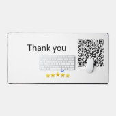 Einfacher minimaler q r Code Hinzufügen Logo Scan- Schreibtischunterlage (Tastatur & Maus)