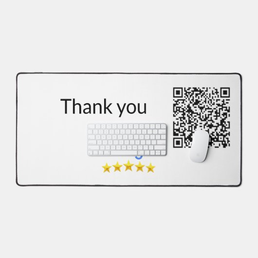 Einfacher minimaler q r Code Hinzufügen Logo Scan- Schreibtischunterlage (Tastatur & Maus)