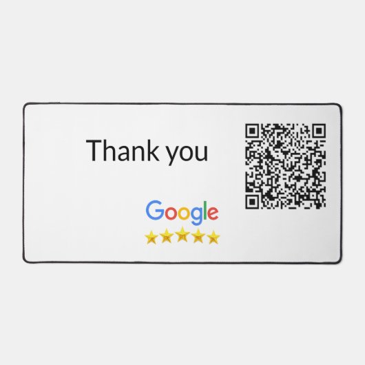 Einfacher minimaler q r Code Hinzufügen Logo Scan- Schreibtischunterlage (Vorderseite)