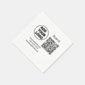 Einfacher minimaler q r Code Hinzufügen Logo Scan- Serviette (Ecke)