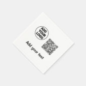 Einfacher minimaler q r Code Hinzufügen Logo-Scan- Serviette (Ecke)