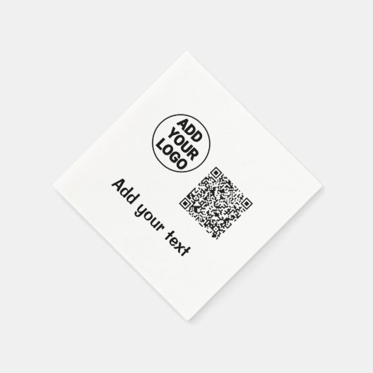 Einfacher minimaler q r Code Hinzufügen Logo-Scan- Serviette (Ecke)