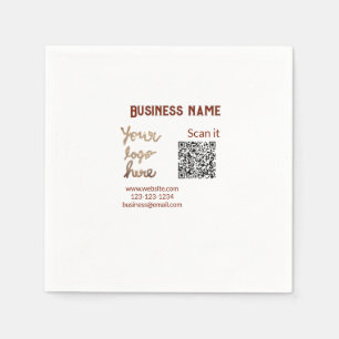 Einfacher minimaler q r Code Hinzufügen Logo Scan- Serviette