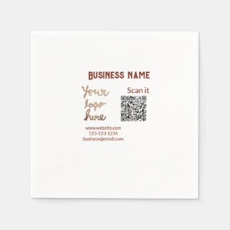 Einfacher minimaler q r Code Hinzufügen Logo Scan- Serviette