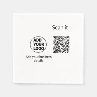 Einfacher minimaler q r Code Hinzufügen Logo Scan- Serviette