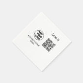 Einfacher minimaler q r Code Hinzufügen Logo Scan- Serviette (Ecke)