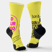 Einfacher minimaler q r Code Hinzufügen Logo Scan- Socken (Gewinkelt)