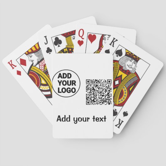 Einfacher minimaler q r Code Hinzufügen Logo-Scan- Spielkarten (Rückseite)