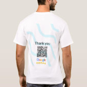 Einfacher minimaler q r Code Hinzufügen Logo Scan- T-Shirt (Rückseite)
