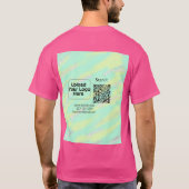 Einfacher minimaler q r Code Hinzufügen Logo Scan- T-Shirt (Rückseite)