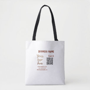 Einfacher minimaler q r Code Hinzufügen Logo Scan- Tasche