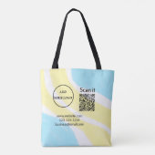 Einfacher minimaler q r Code Hinzufügen Logo Scan- Tasche (Rückseite)