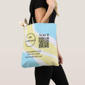 Einfacher minimaler q r Code Hinzufügen Logo Scan- Tasche (Von Nahem)