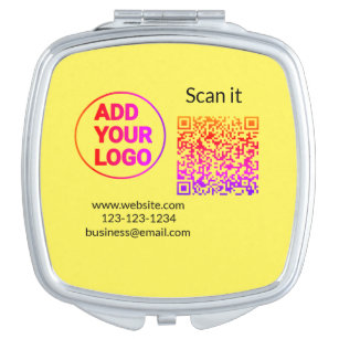 Einfacher minimaler q r Code Hinzufügen Logo Scan- Taschenspiegel