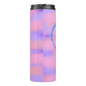 Einfacher minimaler q r Code Hinzufügen Logo Scan- Thermosbecher (Rückseite)