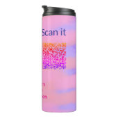 Einfacher minimaler q r Code Hinzufügen Logo Scan- Thermosbecher (Nach rechts gedreht)