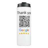 Einfacher minimaler q r Code Hinzufügen Logo Scan- Thermosbecher (Vorderseite)