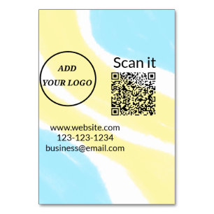 Einfacher minimaler q r Code Hinzufügen Logo Scan- Tischnummer