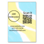 Einfacher minimaler q r Code Hinzufügen Logo Scan- Tischnummer (Rückseite)