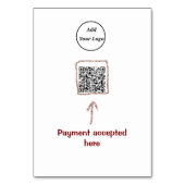 Einfacher minimaler q r Code Hinzufügen Logo-Scan- Tischnummer (Vorderseite)
